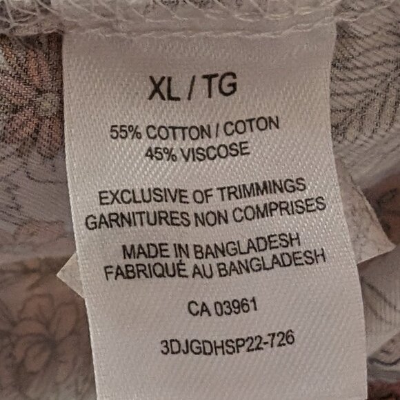 Orange floral midi dress XL - Picture 9 of 10